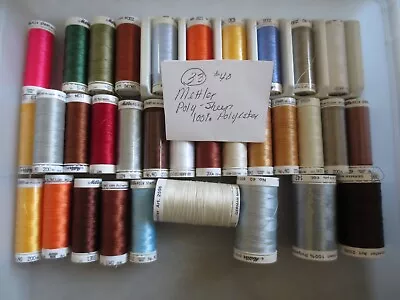 33 Spools METTLER Poly-Sheen 100% POLYESTER Machine EMBROIDERY THREAD • $59