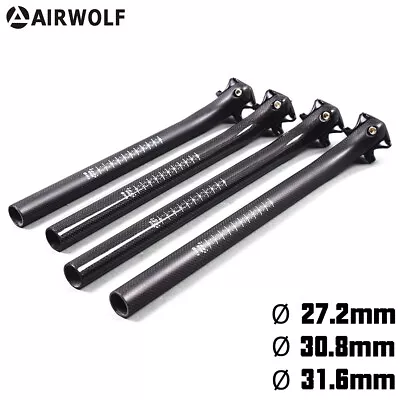 Airwolf T800 Carbon Fiber Seatpost MTB Road Bike Seat Tube 27.2/30.8/31.6mm • $26.99