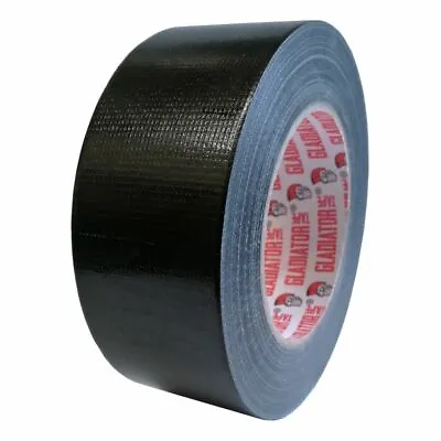 Black Gaffa Tape Strong Cloth Duct Tape Heavy Duty Waterproof Gaffer Tape Roll • £6.26