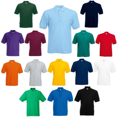 £0.99 • Buy Plain Mens Womens Unisex Polo T Shirt Top Cotton Short Sleeve TSHIRT *Brand New*