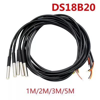 1/2/3/5m DS18B20 Waterproof Digital Humidity Temperature Sensor Thermal Probe • $3.16