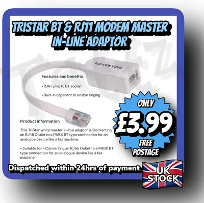 PABX Master In-Line Adaptor • £3.99