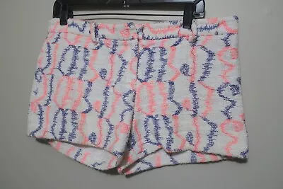 Milly Women's White/Pink/Purple Shorts Size 8 • $10