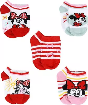 Disney ☆ Disney Baby Girls' Minnie Mouse 5 Pack Socks ☆ Baby 12-24 Months • $14.95