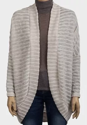 Ladies Long White Cocoon Knitted Cardigan UK Size 8 • £9.99