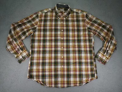 Tailored By J.Crew Shirt Mens XXL 2XL Long Sleeve Woven Button Down Plaid • $14.95
