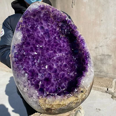 74.6lb Large Natural Amethyst Geode Quartz Cluster Crystal Specimen Healing • $910