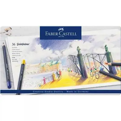 Faber-Castell Colour Pencils Goldfaber High Break Resistant Tin Of 36 (114736) • $37.78