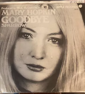 Mary Hopkin-Goodbye 45 With PS Vg++ Vinyl • $6.99