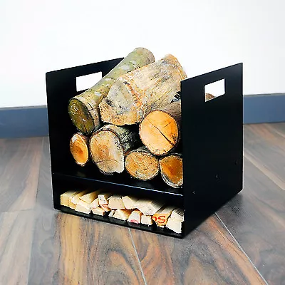 Modern Square Premium Firewood Log Basket - Wood Buring Stove Fire Kindling UK • £49.95