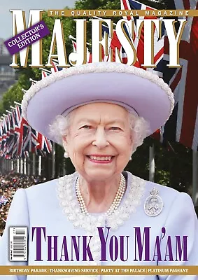 Majesty The Quality Royal Magazine | July 2022| Thank You Ma'am • $16.99