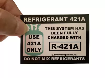 Refrigerant Retrofit Stickers X10- Properly Label Unit After Converting To R421A • $8.95