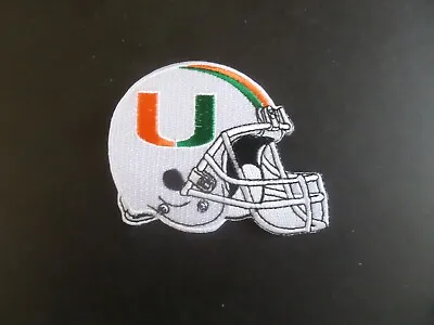 Miami Hurricanes Ncaa College Iron On Embroidered Patch 3-1/2  X  2-3/4 • $4.25