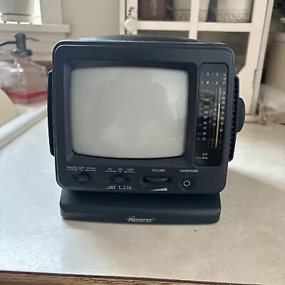 Memorex Portable 5.5  B/W TV With AM/FM Radio UHF/VHF Receiving MT0550 • $19.99