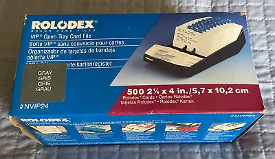 Vintage ROLODEX Office VIP Card File 500 Cards 2 1/4  X 4  New In Box NVIP24 • $20