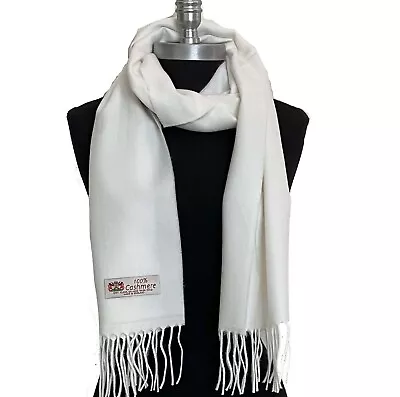 Men Women's Winter 100% Cashmere Plaid Solid Wool Scarf Scarves Made In England • $10.50