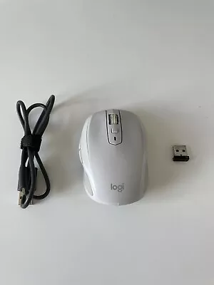 White Logitech MX Anywhere 2S Wireless Mouse. Receiver And Cable. No Box. • £0.99