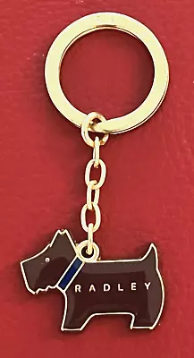 £14.95 • Buy Radley Burgundy Enamel Scottie Dog Tag Keyring Key Ring New