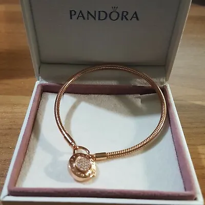 $110.85 • Buy Genuine Pandora Rose Gold Charm Bracelet- 23cm