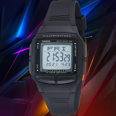 Casio DB-36-1AV Mens Multi Lingual 30 Page Databank Watch 10 Year Battery New • $52.75