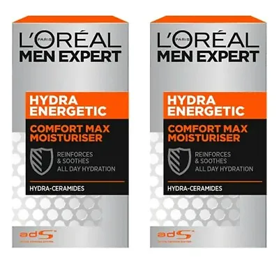 L'Oréal Paris Men Expert Hydra Energetic Comfort Max Moisturiser - 2 X 50ml • £13.95