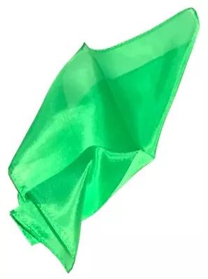 12  Inch GREEN MAGIC SILK Handkerchief Magicians Trick Scarf Shear For Thumb Tip • $7.69