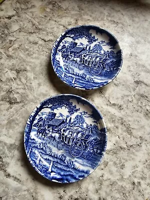 Myott Royal Mail Blue Staffordshire England Plates • $24.97