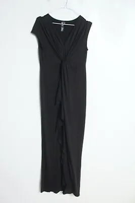 Rainbow Womens Twist Front Jersey Maxi Dress - Black - Size S Small (35i) • £4.99