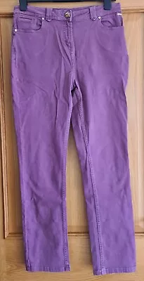 M&S PER UNA JEANS Wild Plum IMMACULATE Size 14 MEDIUM  • £12.50