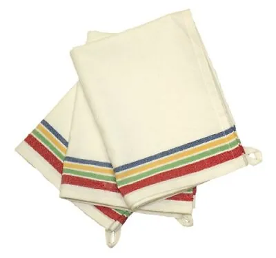 Aunt Marthas 18-Inch By 28-Inch Package Of 3 Vintage Dish Towels Multi Strip... • $20.48
