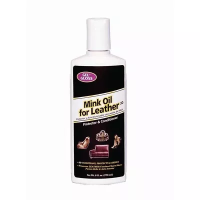 8 Oz. Gel Gloss Mink Oil Leather Protector And Conditioner Restores The New Look • $8.59