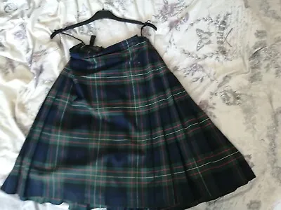 LGS Girls Official Skirt School Uniform Tartan Kilt Good Condition School Blazer • £38