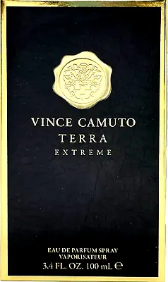VINCE CAMUTO TERRA EXTREME EAU DE PARFUM SPRAY FOR MEN 3.4 Oz / 100 Ml BRAND NEW • $39.99