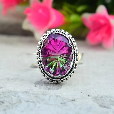 Multi Tourmaline Gemstone 925 Sterling Silver Ring Mother's Day Jewelry EM- 435 • $12.33