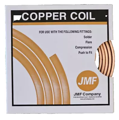 JMF Company 6363804755406 Type L Coiled Copper Utility Tubing 1/4  OD • $6.99