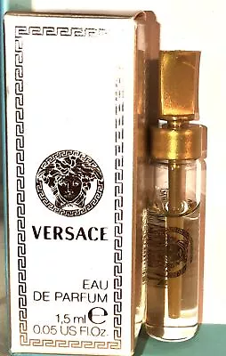 Versace Vintage 2007 Label 1.5ml Eau De Parfum Sample Glass Vial Bottle • $28