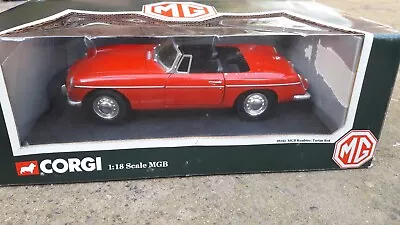 1:18 Corgi MG MGB Roadster (1963) In Tartan Red C/w Box • $62.17