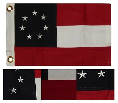 12x18 Embroidered 1st National Stars And Bars 100% Cotton Flag 12 X18  • $24.88