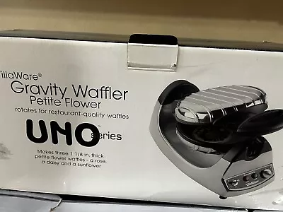 VillaWare UNO Series Gravity Rotating  Waffler Waffle Maker Petite Flower • $124.99