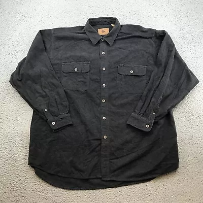 Moose Creek Flannel Shirt Adult 2XL Black Solid Button Long Sleeve 47317 • $17.99