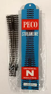 N Gauge PECO SL-387X Curved Left Hand Turnout Switch Insulfrog MINT • $15