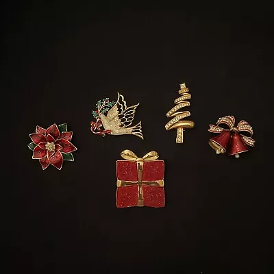 Lot Of 5 Monet Holiday Lane Jones NY CWC Brooches Ea In Gift Box EUC FreeShip • $21.90