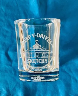 Sketchy Shot Glass Casale Drag Boat Hydro Flatbottom Circle Boat V Drive Jet • $9