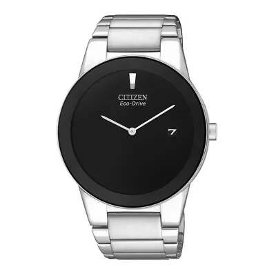 Citizen Eco-Drive Axiom 40mm Stainless Steel Black Dial Watch - AU1060-51E • $220