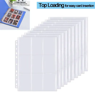 Double-Sided 9-Pocket Pages Trading Card Sleeves Pages Collectors For Pokemon UK • £2.99