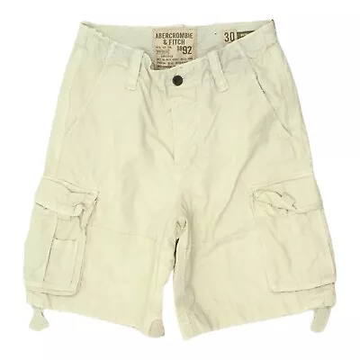 Abercrombie & Fitch Mens Beige Cargo Shorts | Vintage Designer VTG • £30