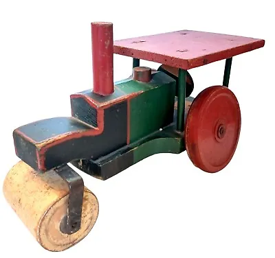 Antique Gould Manufacturing Toddler Toy Steam Roller Painted Wood Oshkosh WI • $200.65