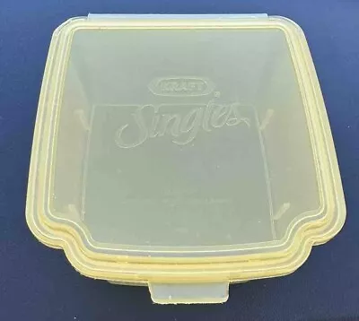 Vintage Kraft Cheese Singles Hinged Yellow Clear Container VHTF RARE  • $40