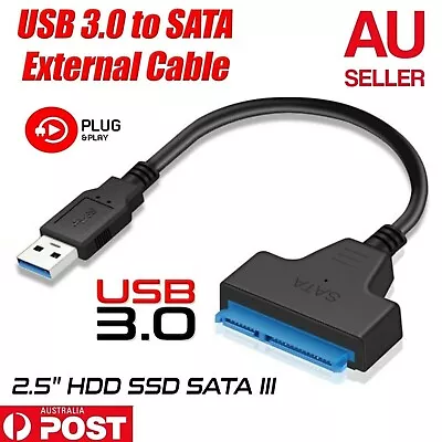 USB 3.0 To SATA External Hard Drive Converter Adapter HDD SSD Cable For Laptop • $12.49