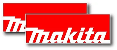 2x Makita Red 3m Sticker Decal Us Made Truck Vehicle Car Window Power Tools • $28.99